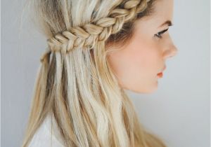 2 Plaits Hairstyles for School Front Row Braid Tutorial Barefoot Blonde Hair