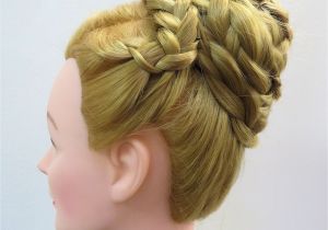 3 Strand Braid Hairstyles Hidden Circular Braid Bun with 3 Strand Braids