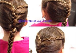 3 Strand Braid Hairstyles Two Three Strand Braids Into A French Braid