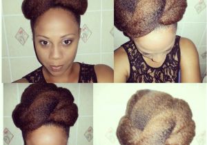 4c Hair In A Bun Roll and Tuck Updo On 4c Black Natural Hair
