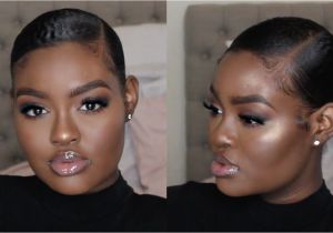 4c Hair In A Bun Sleek Slicked Back Bun & Laid Baby Hairs Tutorial [video