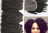 4c Hair Very Tangled 4a 4b 4c Afro Kinky Curly Human Hair Weave Bundles with Lace Closure