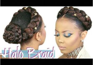 4c Natural Hair Videos How to Faux Halo Braid Tutorial Crown Braid W Kanekalon Hair