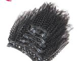 4c Virgin Hair Mongolian Afro Kinky Curly Clip In Human Hair Extensions Clips In 4b
