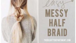 5 Minute Hairstyles for School Step by Step Splendid Best 5 Minute Hairstyles – Messy Half Braids and Ponytail