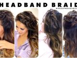 7 Cute Easy Hairstyles 7 Headband Braid Hairstyles Braided Half Updo Hair Tutorial