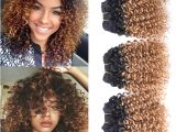 8 Inches Curly Hairstyles 3 Bundles Bohemian Style Short Afro Kinky Curly Hair Wefts 8 Inches