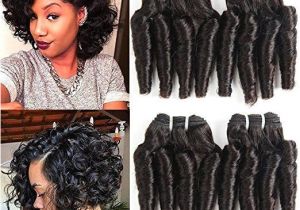 8 Inches Curly Hairstyles Molefi Brazilian Funmi Hair Loose Wave 4 Bundles Spiral Curl Hair