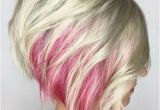 A Line Hairstyles 2019 Red Peekaboo Platinum Blonde Short A Line Hairstyles 2019 for Women
