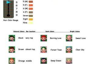 Acnl Hairstyle Colours Acnl Hair Color Guide