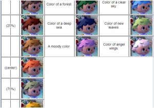 Acnl Hairstyle Colours Acnl Hairstyles and Colors Animal Crossing Colors and Leaves