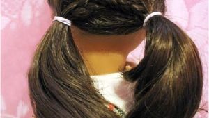 American Girl Doll Hairstyles for Long Hair Easy Cross Over Pigtails Doll Hairdo Pinterest