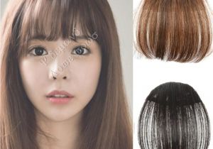 Anime Hairstyle Bangs Natural Bang False Hair Bangs Black Light Brown Dark Brown Clip In