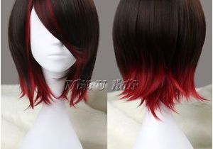 Anime Hairstyle Wig Rwby Ruby Short Straight Synthetic Brown Red Cosplay Anime Wig Party