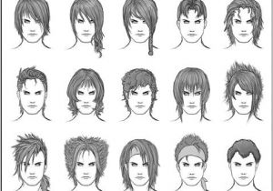Anime Hairstyles Male Real O Desenhar Mangá Gabaritos De Cabelos