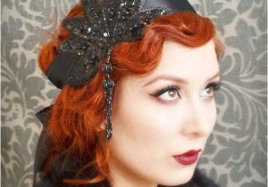 Art Deco Hairstyles Pinterest 1920s Art Deco Headband Beaded Belt Flapper Head Piece Black