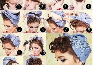 Bandana Hairstyles with Hair Up 50s Hairstyles with Bandana Tutorial Foto & Video