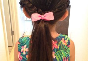 Bang Braid Hairstyles French Braided Bangs then Tied Into A Low Ponytail