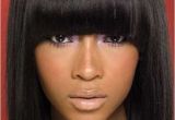 Black Bob Haircuts with Bangs Short Hairstyles with Bangs for Black Women