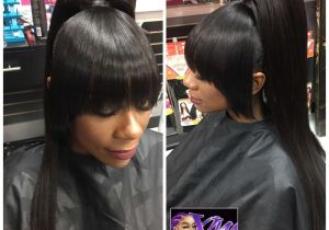 Black Hairstyles Bangs Ponytails Awesome Black Hair Weave Ponytail Hairstyles