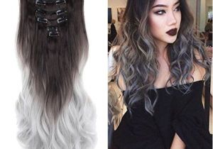 Black Hairstyles Dip Dye S Noilite 24" Ombre Dip Dye Long Curly Clip In Hair Extensions Two