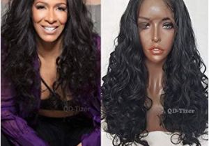 Black Hairstyles Lace Front Wigs Amazon Qd Tizer Long Wavy Hair Synthetic Lace Front Wigs with