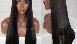 Black Hairstyles Lace Wigs Qd Tizer Long Straight Black Hair Synthetic Lace Front Wigs Silky