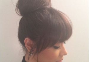 Black Hairstyles Ponytail with Side Bangs top Bun and Bangs … Hair Ideas
