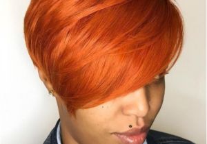 Black Hairstyles Red Bob Bright orange Red Pixie