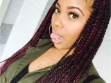 Black Hairstyles Single Braids Box Braids with Red tones Mixed Braids Pinterest