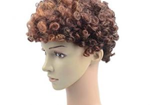 Black Hairstyles Spiral Curls Amazon Razeal Human Hair 5" Afro Short Curly Wigs for