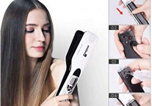 Black Hairstyles Using Flat Iron Amazon Steam Hair Straightener Flat Iron Professional Ceramic