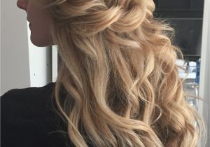 Blonde Hair Up Hairstyles Boho Wedding Hair Blonde Long Loose Beach Waves Half Up Highlights