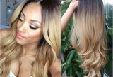 Blonde Hairstyles Black Girl Black to Blonde Ombre Synthetic Wigs for Black Women Ombre Body Wave