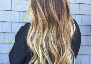 Blonde Hairstyles Dark Roots Baliage Blonde and Brunette Ombré Fallbre Dark Roots Blonde Ends by