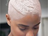 Blonde Hairstyles for African American Platinum Blonde Hair On Black Woman Tapered Short Haircut with A