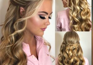 Blonde Hairstyles for Prom Beautiful Blonde Halfup Pageanthair Beautifulmakeup Promhair