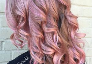 Blonde Hairstyles with Pink Highlights Rose Gold Hair Xostylistxo Pinterest