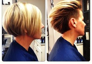 Bob Haircut From Behind Undercut Wear It Tucked Behind the Ears for A Short Look