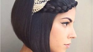 Bob Haircut with Headband Trubridal Wedding Blog