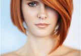 Bob Haircuts Red Medium Length Bob Hairstyle with Fringe