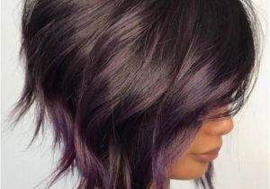 Bob Hairstyles 2019 Trends Brown Bob with Subtle Purple Balayage Hair In 2019