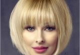 Bob Hairstyles 2019 with Fringe Short Straight formal Bob Hairstyle with Layered Bangs Light Honey