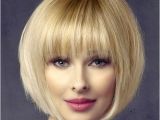 Bob Hairstyles 2019 with Fringe Short Straight formal Bob Hairstyle with Layered Bangs Light Honey