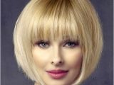 Bob Hairstyles for Everyday Short Straight formal Bob Hairstyle with Layered Bangs Light Honey