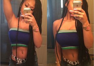 Booty Braids Hairstyles Blue Green Boob Tube Black Box Braids Booty Long Ripped