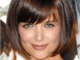 Box Bob Haircut Katie Holmes Short Haircut Cute Box Bob Cut with Bangs