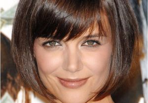 Box Bob Haircut Katie Holmes Short Haircut Cute Box Bob Cut with Bangs