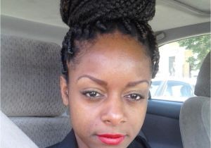 Box Braid Bun Hairstyles Big Box Braids Bun Style I Charge $85 for This Bklyn Ny