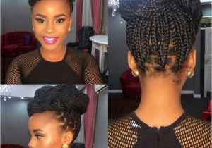 Box Braid Bun Hairstyles Single Braid Updo Style Perfect 4 Any formal Occasion